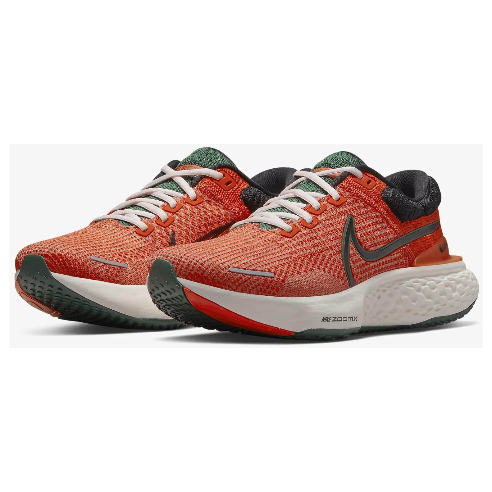 حذاء Nike ZoomX Invincible Run Flyknit 2 باللون البرتقالي/الأخضر الداكن