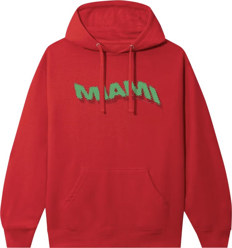 Anti Social Social Club Miami Hoodie 'Red', red