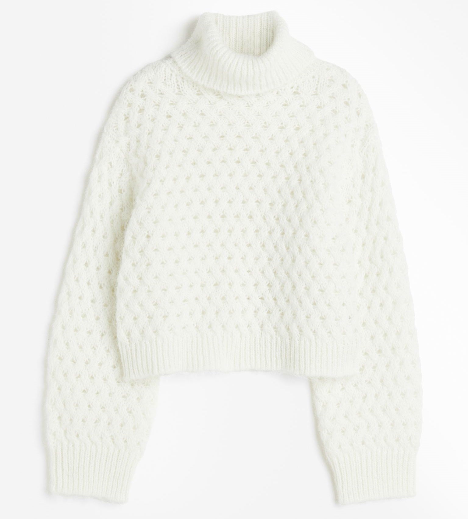 H&M Turtleneck sweater, white