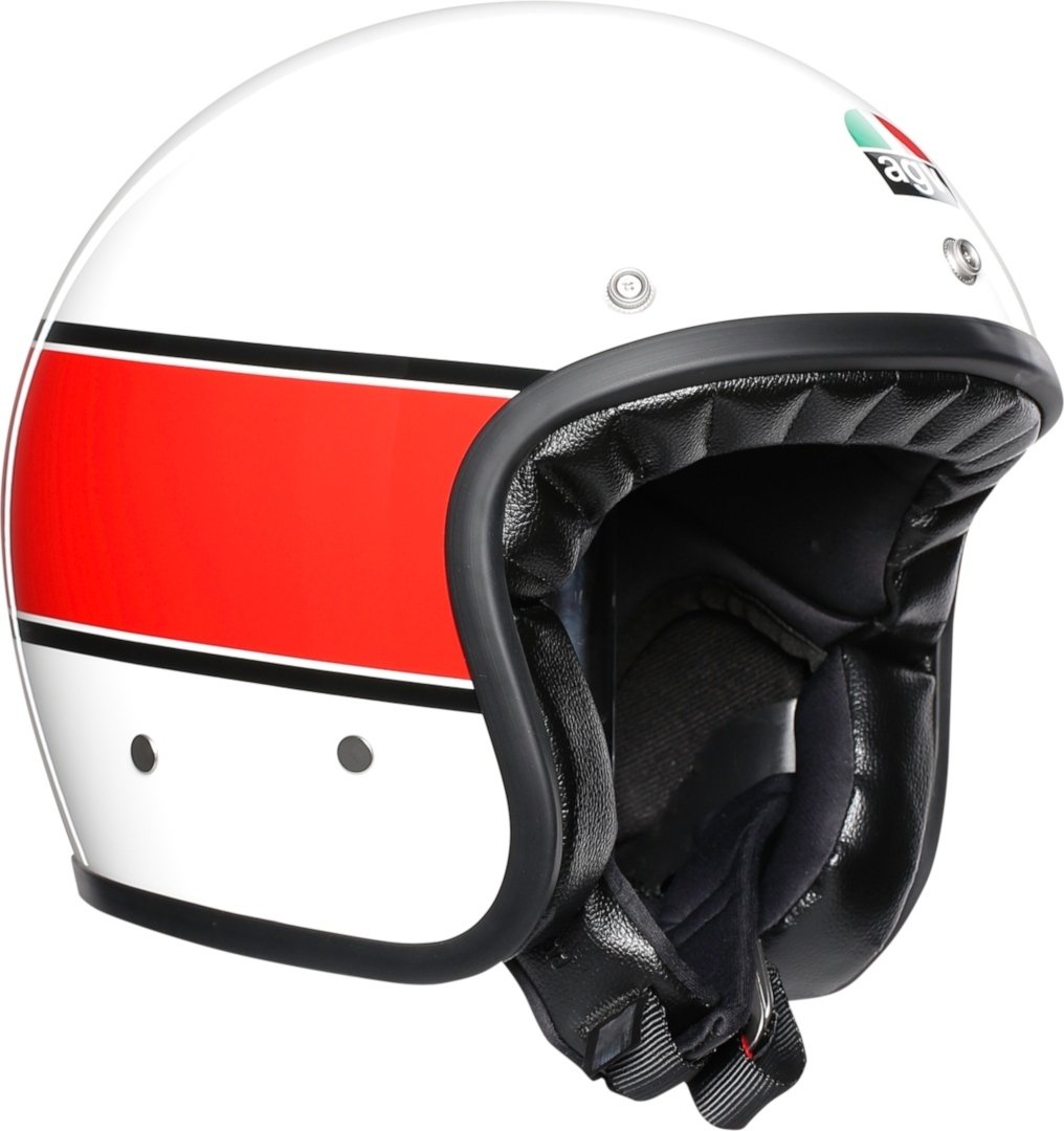 Helmet AGV X70 Mono 73 jet, white/red