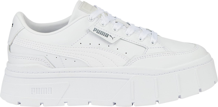 Sneakers Puma Wmns Mayze Stack Leather Triple White, white