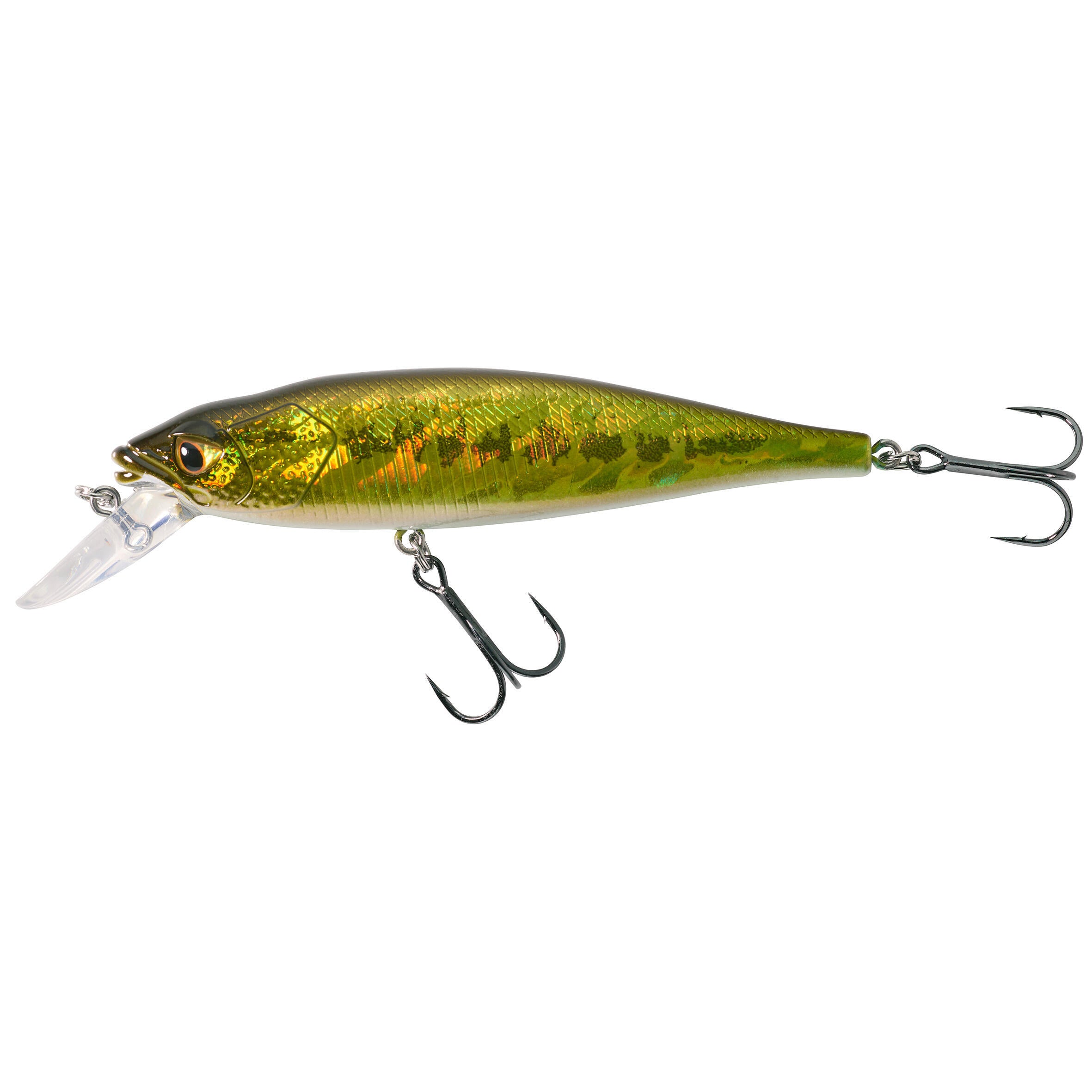 Wobbler Jerkbait Minnow WXM MNW 100 SP Black Bass CAPERLAN, neon yellow/walnut