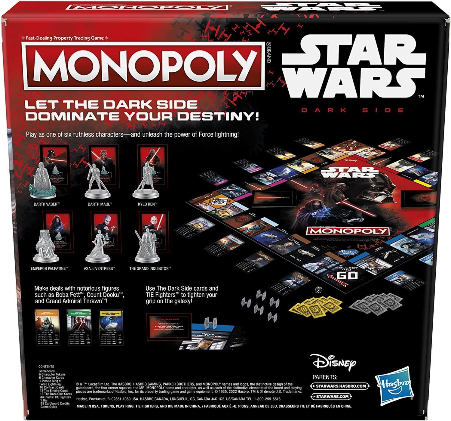 Board game Hasbro Gaming Monopoly: Disney Star Wars Dark Side Edition