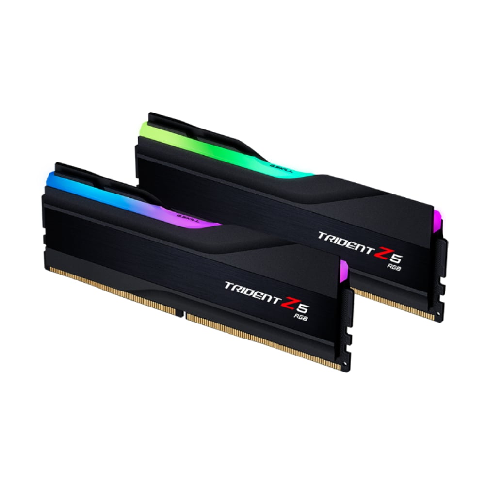 ذاكرة الوصول العشوائي GKILL Trident Z5 RGB، 32 جيجابايت DDR5 (2x16 جيجابايت)، 6000 ميجا هرتز، CL36، F5-6000J3636F16GX2-TZ5RK، أسود