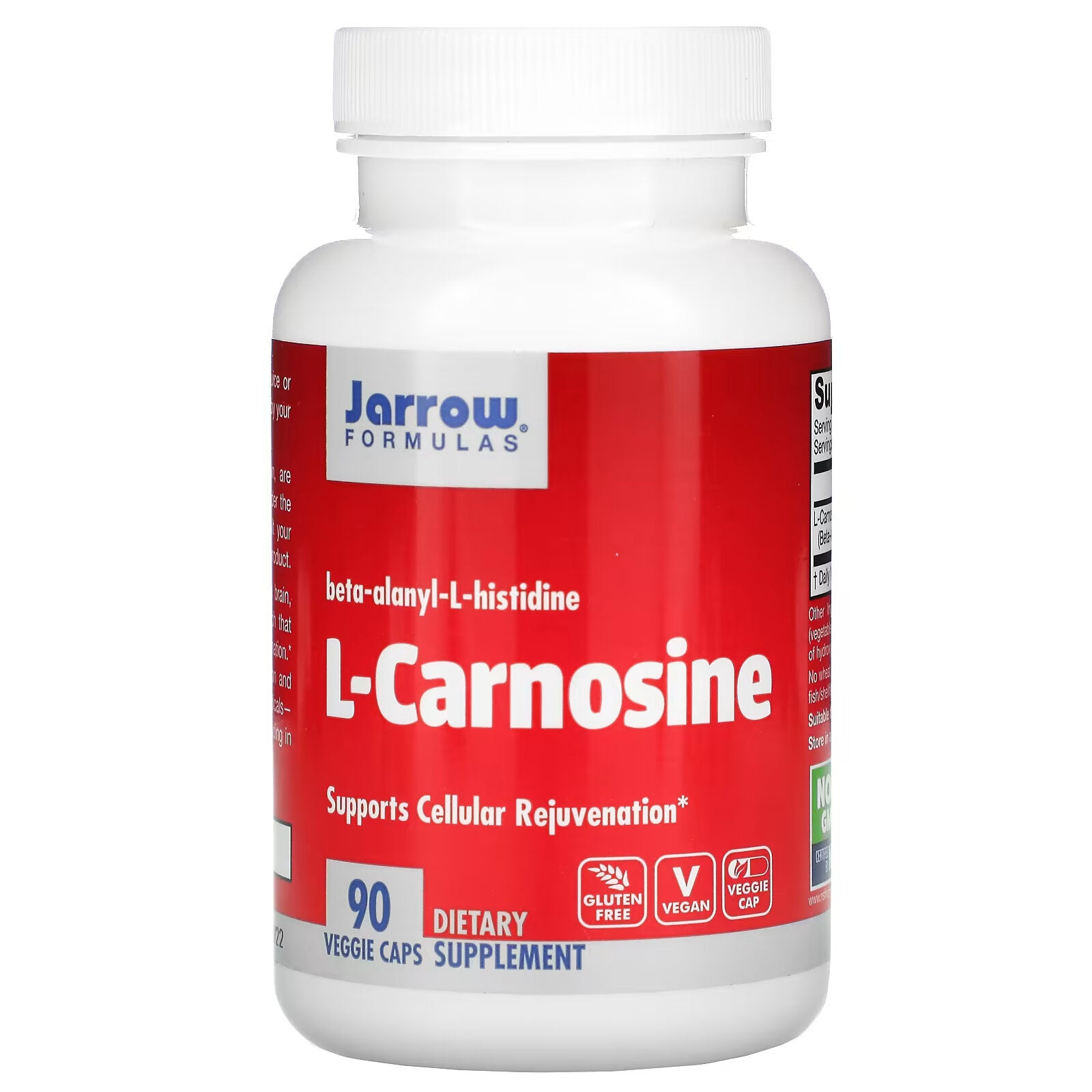 Jarrow Formulas, L-Carnosine, 90 Vegetarian Capsules