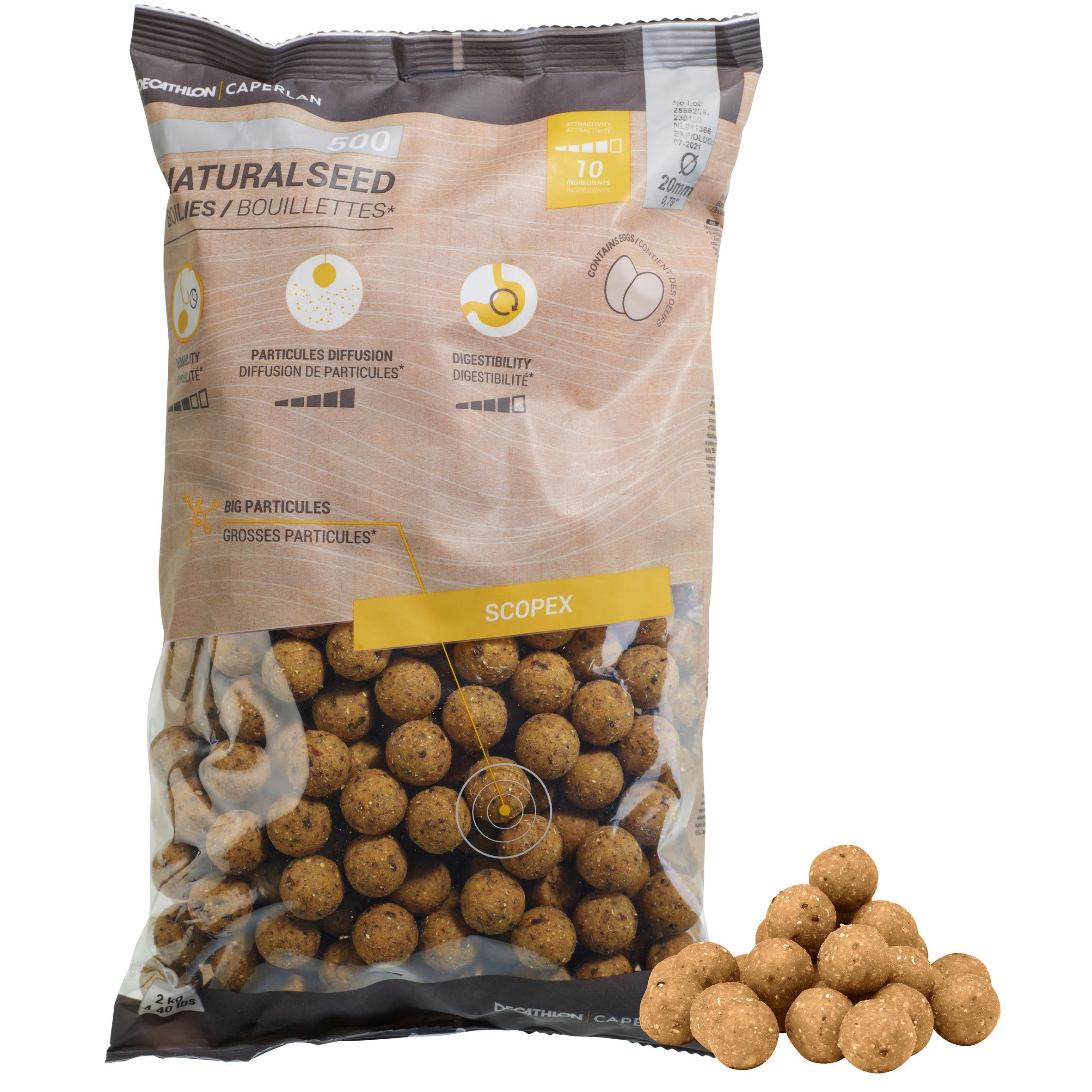 Boilies Naturalseed Scopex 20mm 2kg CAPERLAN