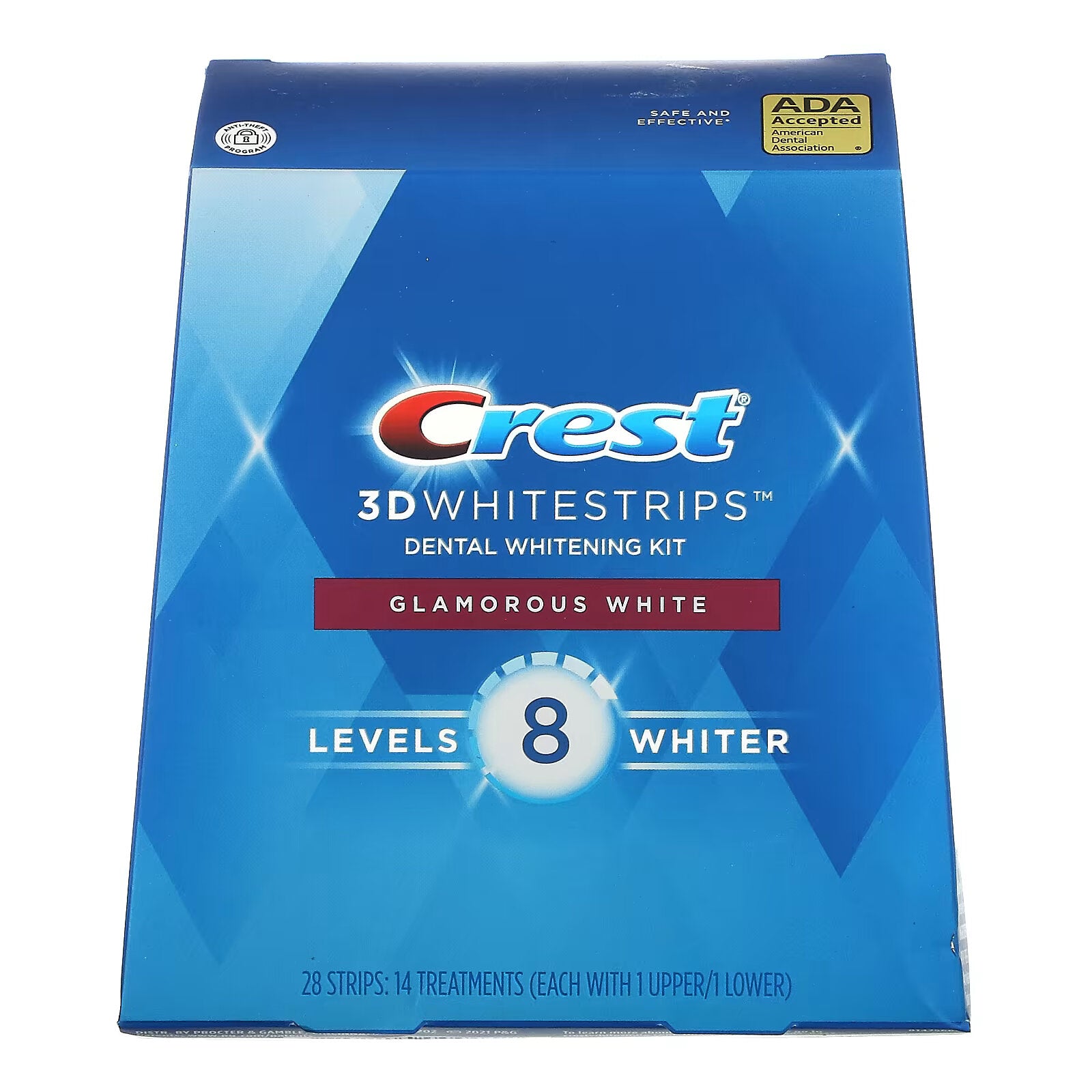 Crest, 3D Whitestrips, Glamorous White, Teeth Whitening Kit, 28 Strips