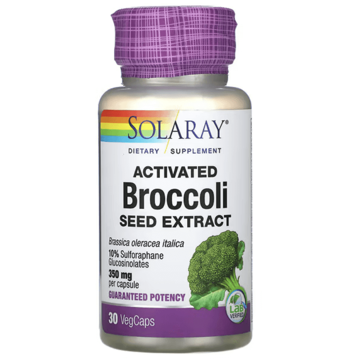 Activated Broccoli Seed Extract, 350 mg, 30 Veggie Caps, Solaray