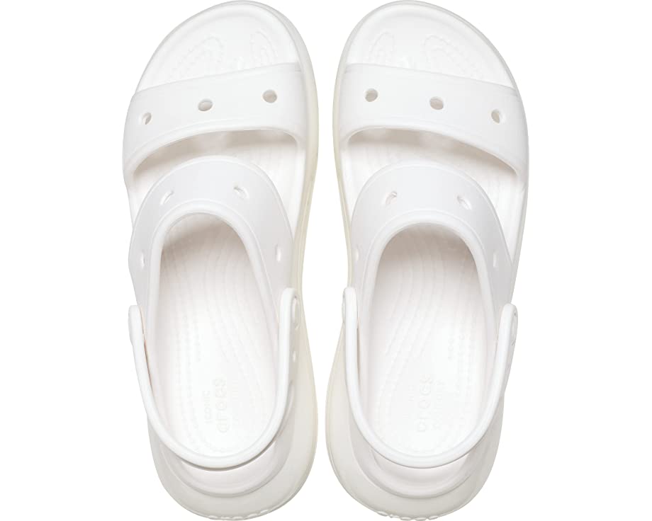 Classic Mega Crush Sandal Crocs heels, white