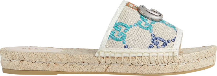 صندل Gucci Wmns GG Espadrille Slide متعدد الألوان