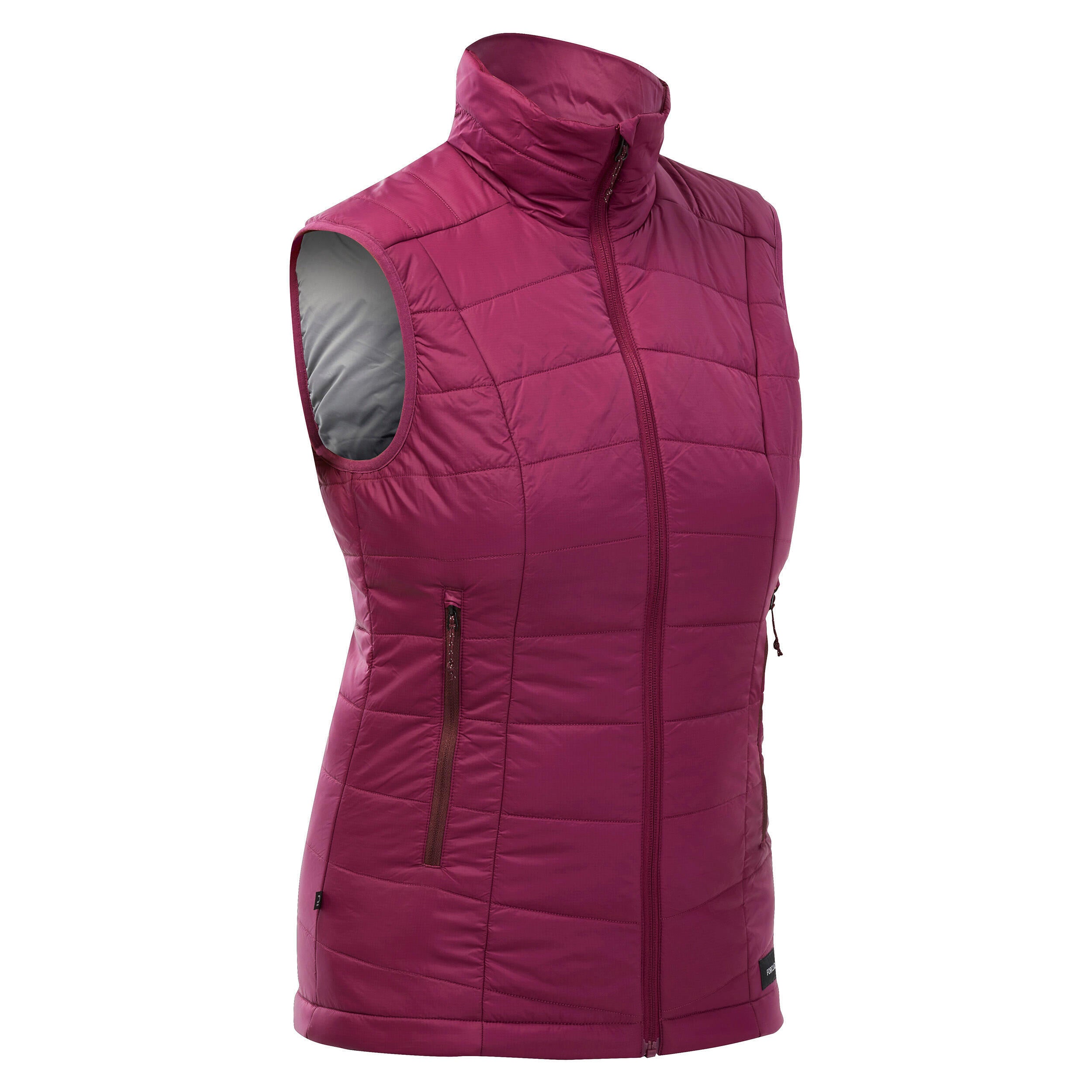 Women's insulated trekking vest Forclaz MT100, light purple