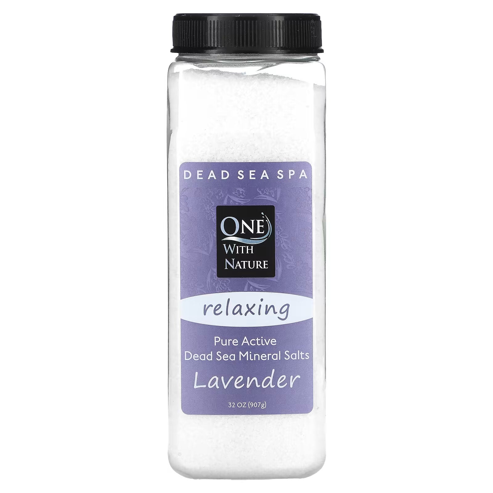 One with Nature, Dead Sea Mineral Salts, Relaxing, Lavender 907 g (2 lb)