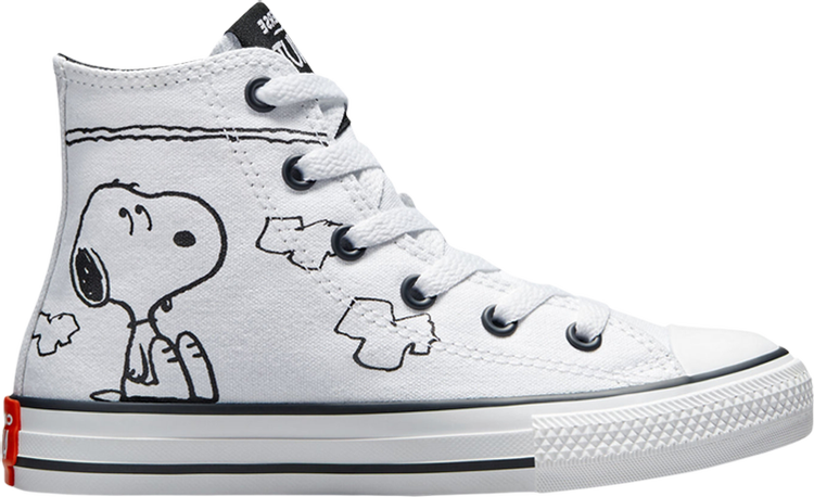 Converse Peanuts x Chuck Taylor All Star High PS Snoopy and Woodstock sneakers, white