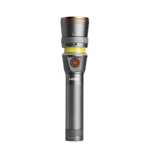 Nebo Franklin Twist flashlight with charger, gray