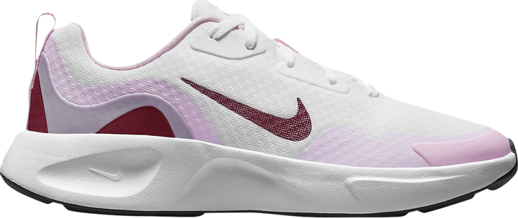 حذاء Nike Wearallday GS 'White Dark Beetroot' باللون الوردي