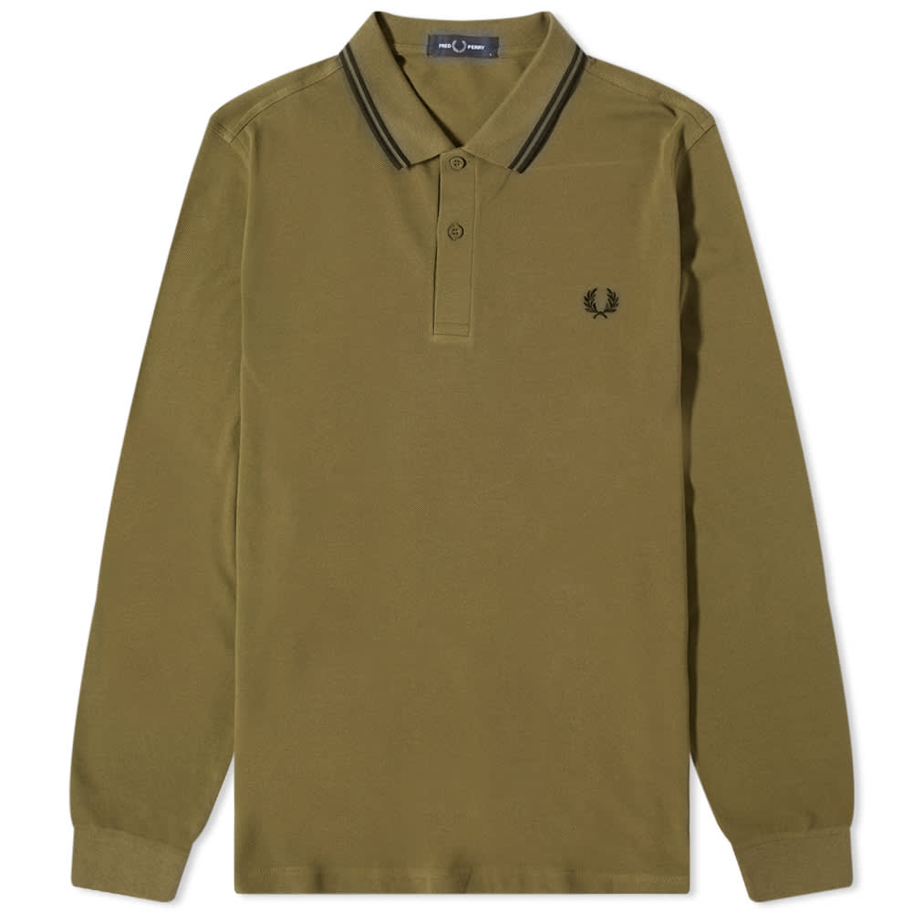 تي شيرت بولو بأكمام طويلة وطرفين من Fred Perry