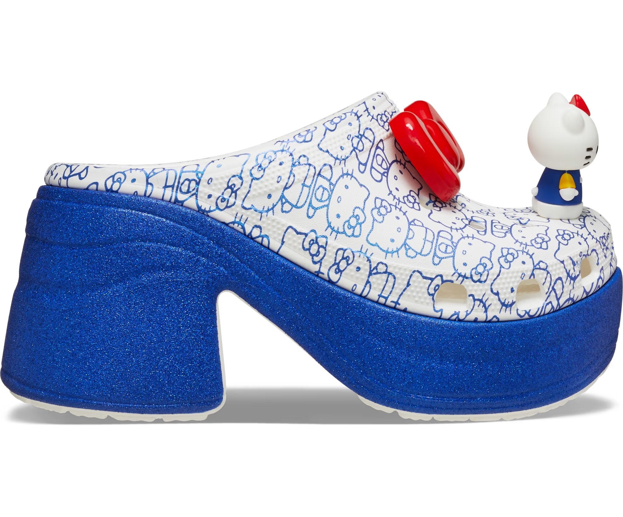 Crocs x Hello Kitty Siren clogs, white/blue