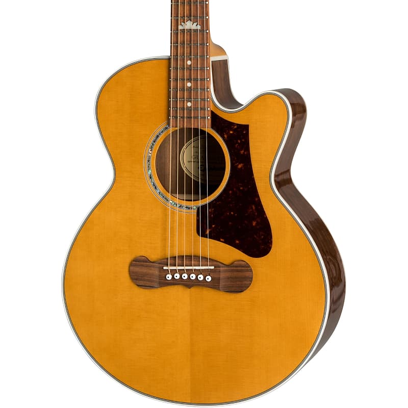 جيتار كهربائي أكوستيك Epiphone J-200 EC Studio Parlor باللون الطبيعي العتيق EEJPVNGH3