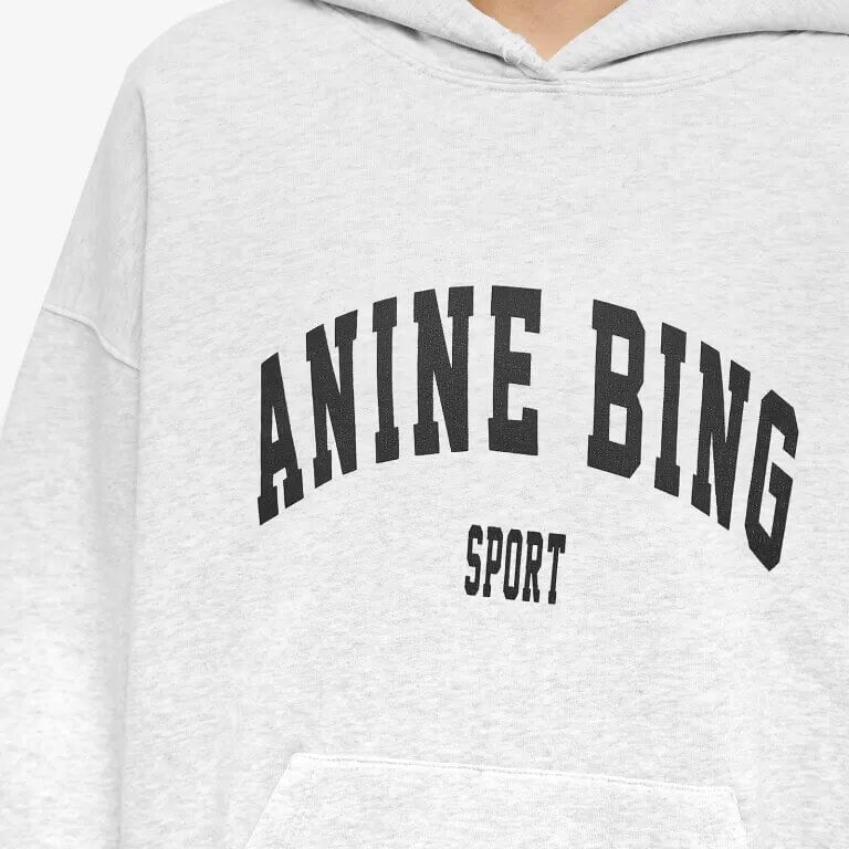 Anine Bing Harvey Crew Sweatshirt, gray melange