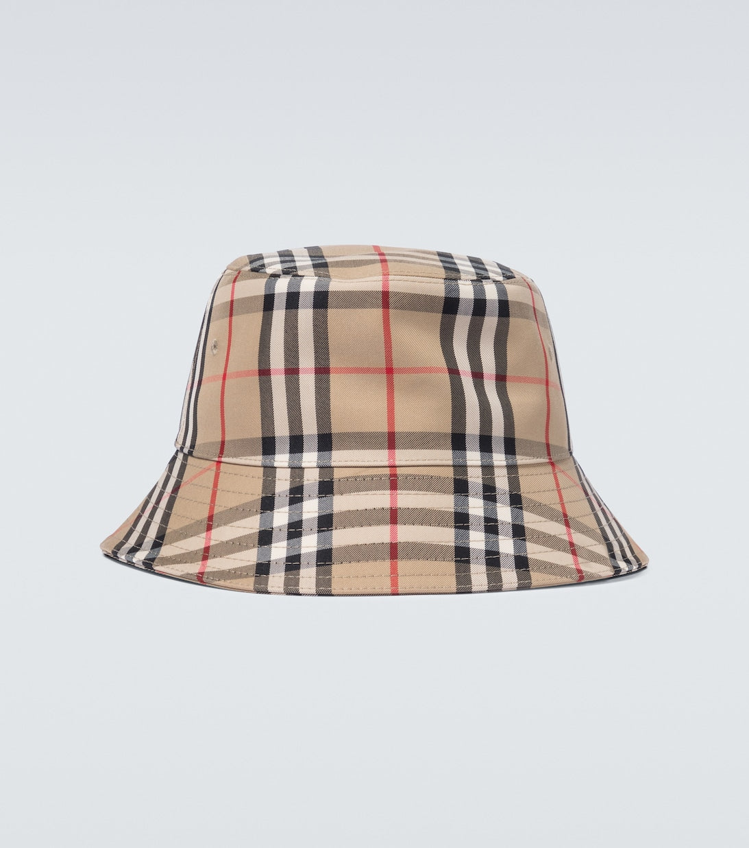 قبعة دلو من Burberry Vintage Check، باللون البيج