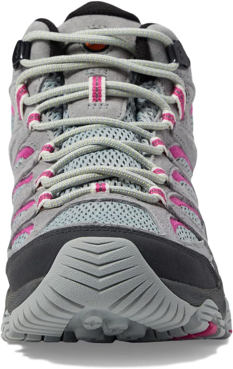 حذاء Moab 3 Mid Waterproof للمشي لمسافات طويلة من Merrell، لون Monument/Fuchsia