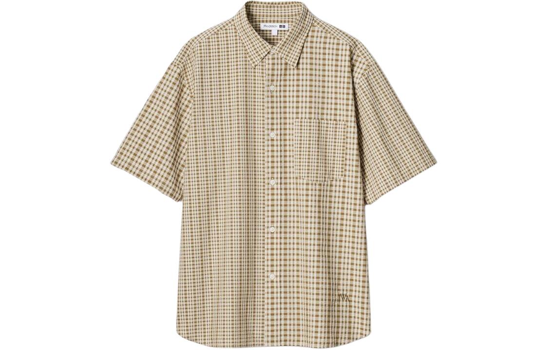 Jw Anderson Co-Branded Series 32 Men's Shirt Dark Beige Uniqlo Dark Beige