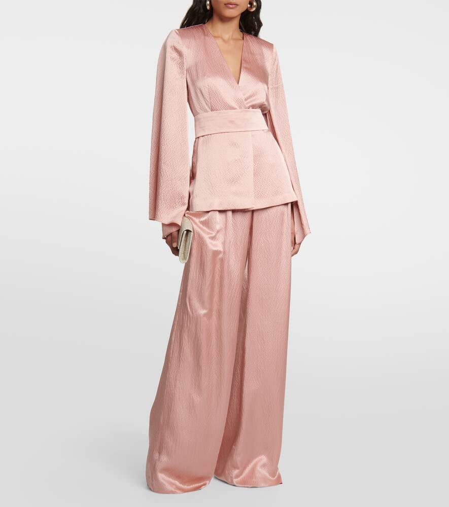 Bridal Uncino wide trousers with pleats MAX MARA, pink