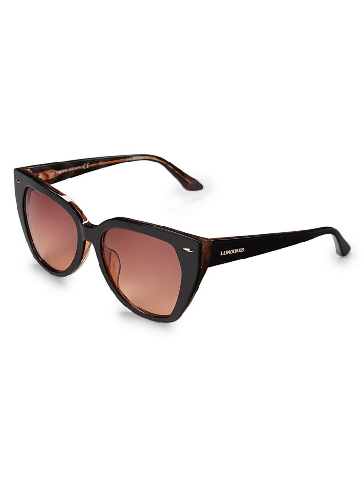 Longines 55 mm cat eye sunglasses, black