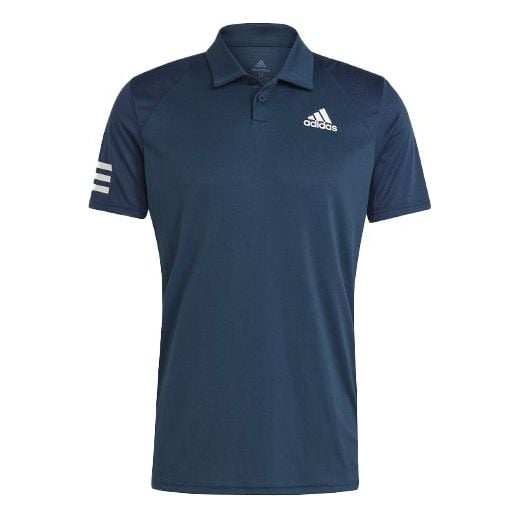 قميص بولو adidas Club 3str Tennis الرياضي الكاجوال بأكمام قصيرة باللون الأزرق الداكن