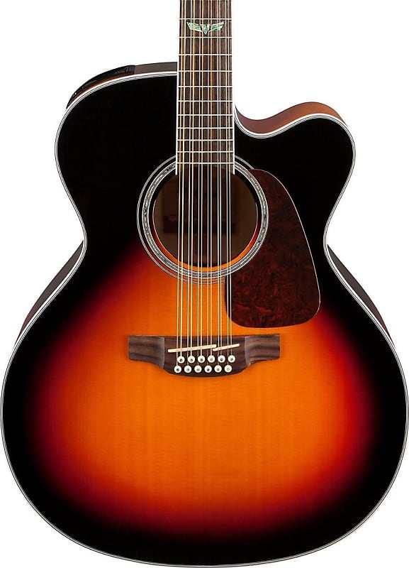 جيتار صوتي كهربائي جامبو من Takamine GJ72CE-12 بني Sunburst