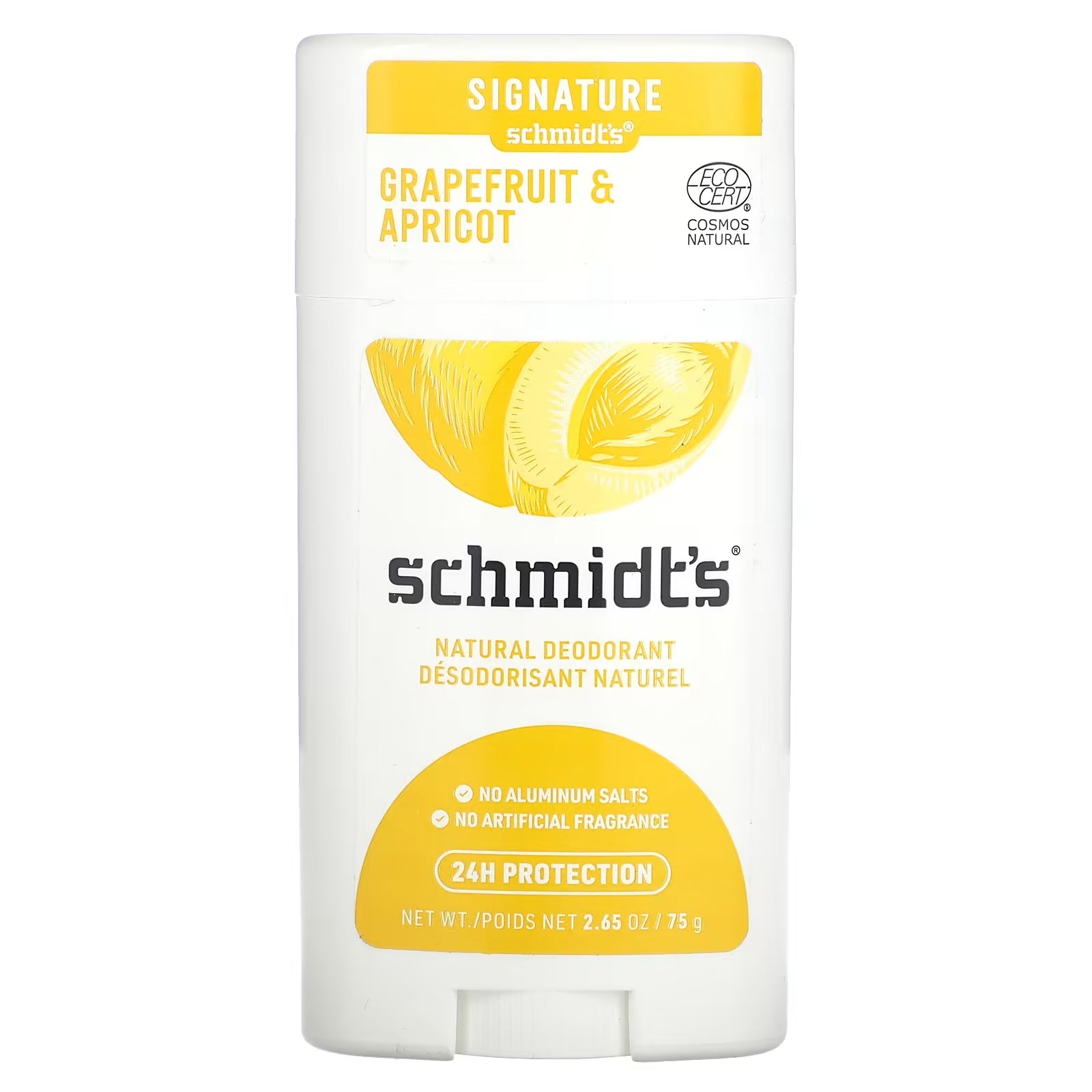 Natural deodorant Schmidt's grapefruit and apricot, 75 gr.