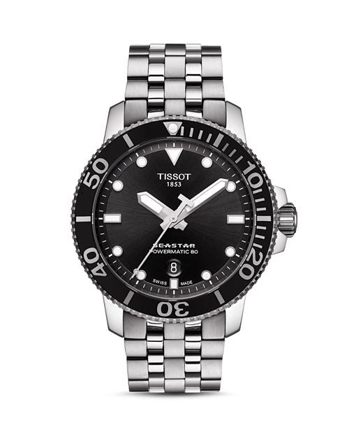 Seastar watch, 43 mm Tissot, Silver