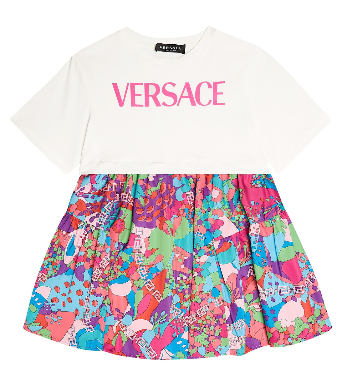 Versace floral summer dress, white