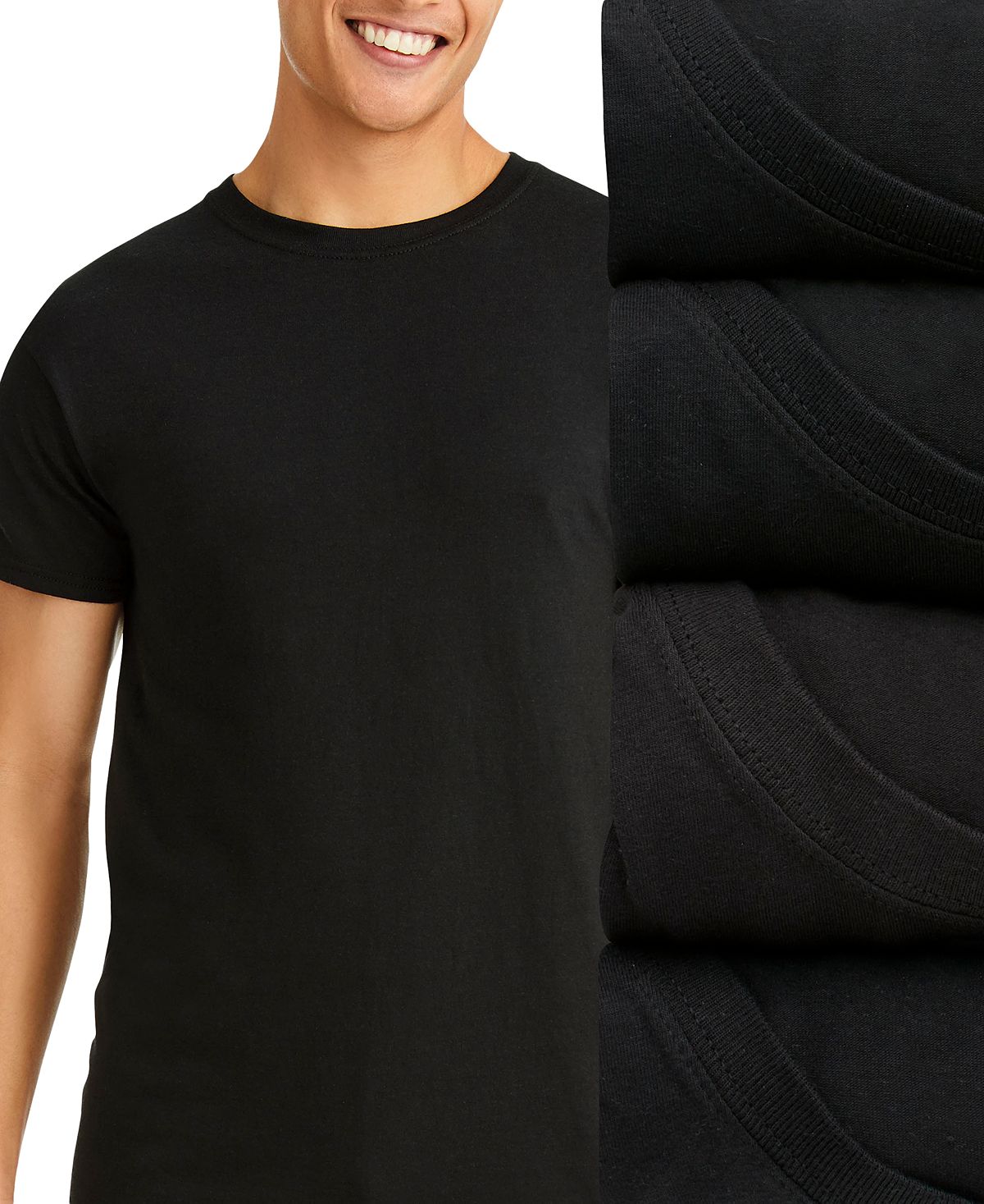 Men's Ultimate, 4 pcs. Hanes Moisture-Wicking Stretch T-Shirts