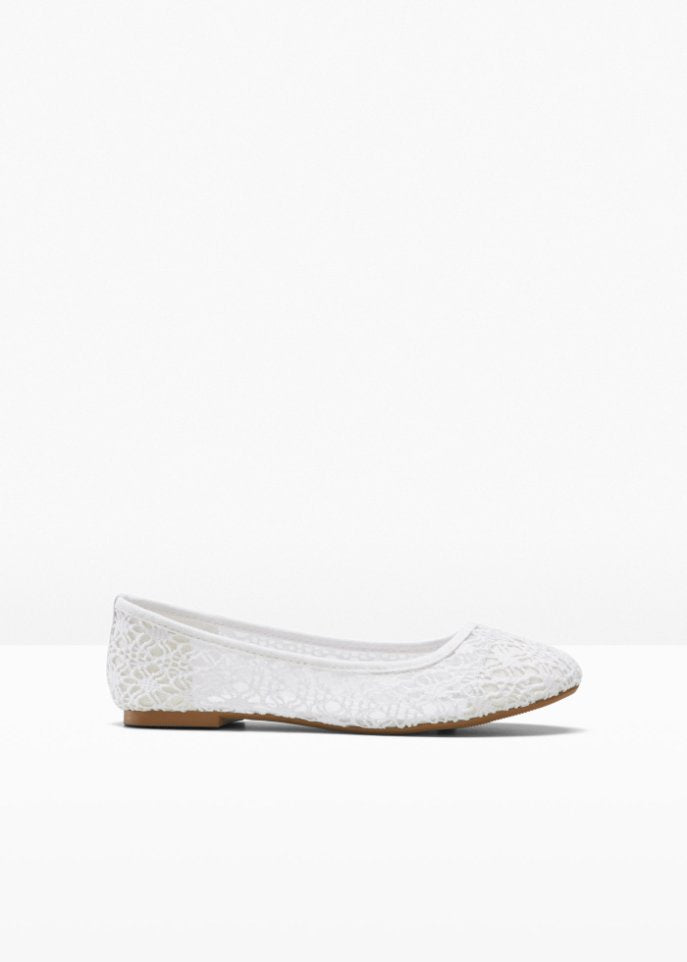 Bodyflirt ballet flats, white