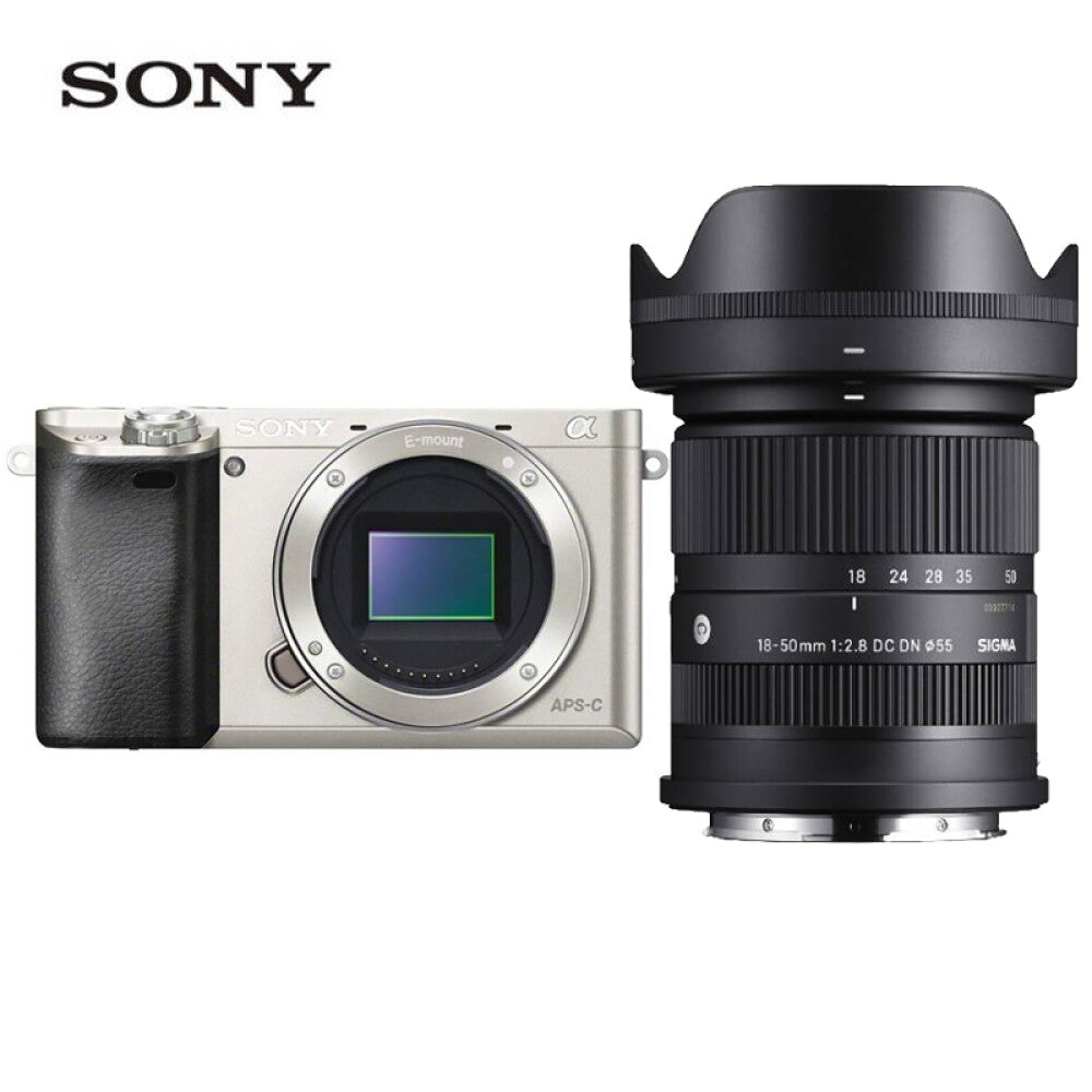 Sony Alpha 6000 APS-C （18-50mm F2.8 DC DN） camera with 128G memory card