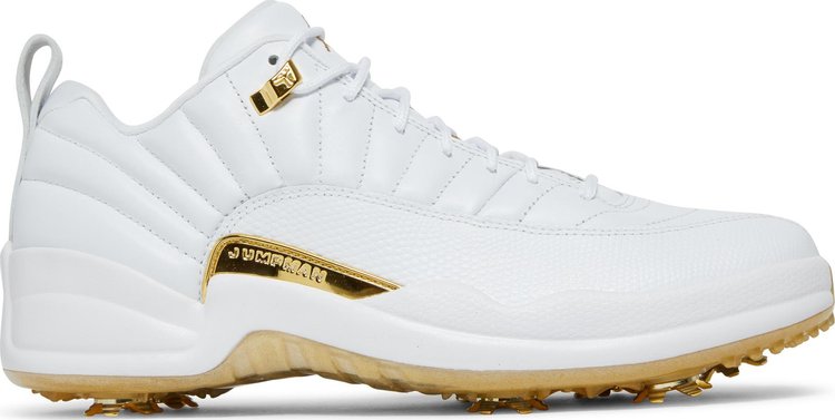 Air Jordan 12 Low Golf Masters Cleats, White