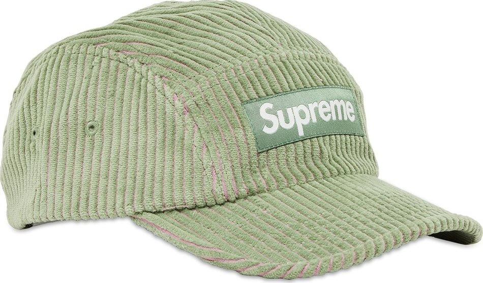 Supreme 2-Tone Corduroy Camp Cap, Green