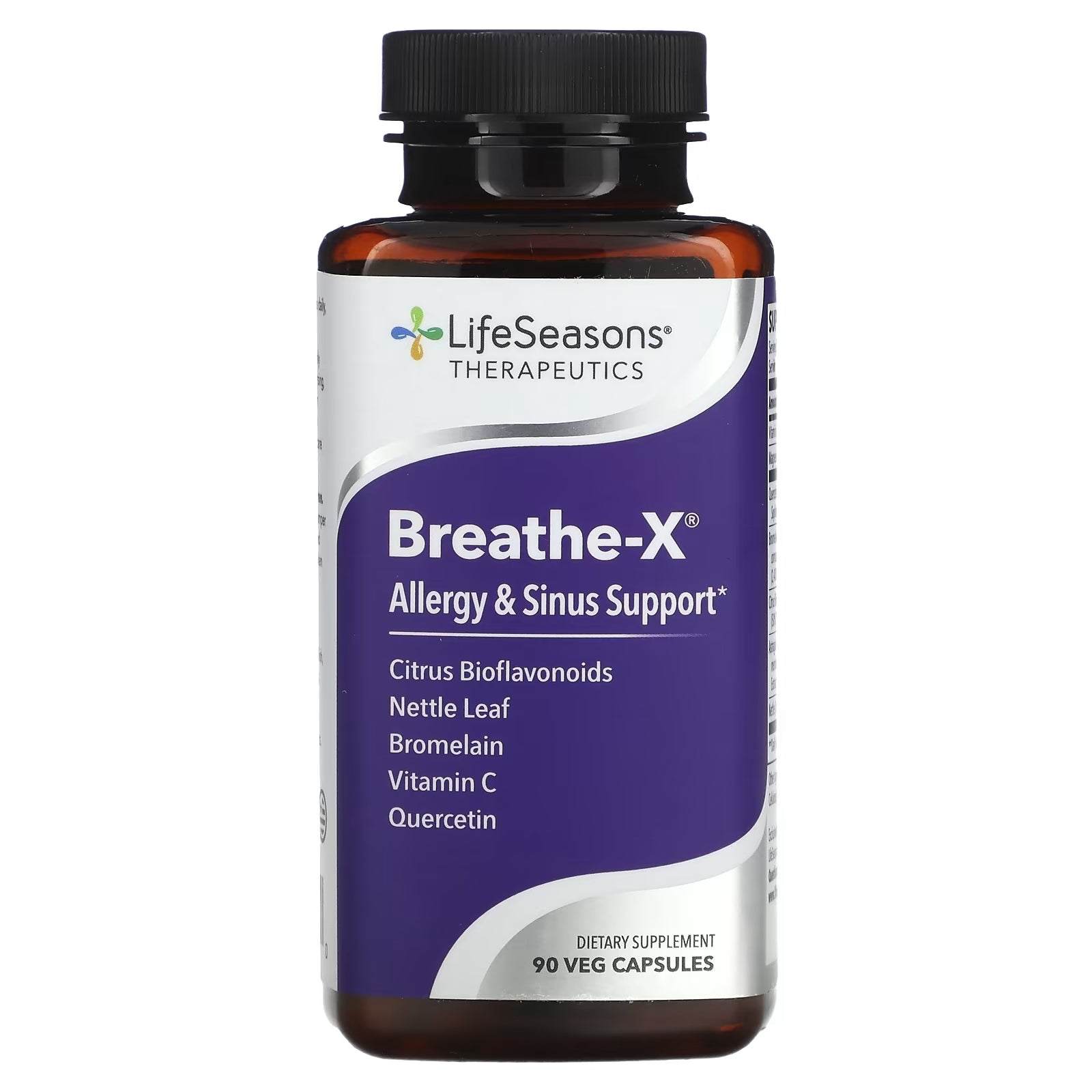 LifeSeasons Breathe-X Allergy & Nasal Congestion Relief, 90 Vegetarian Capsules