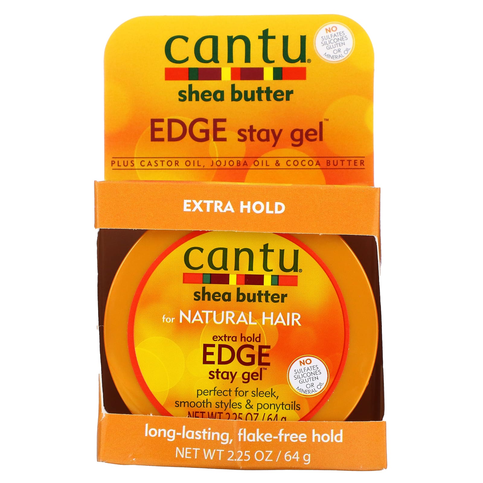 Cantu Extra Hold Edge Stay Hair Gel, 64 g