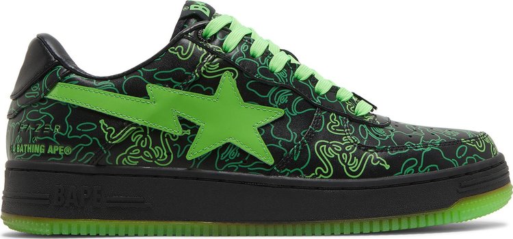 Razer x Bapesta Low M2 Neon Camo, green