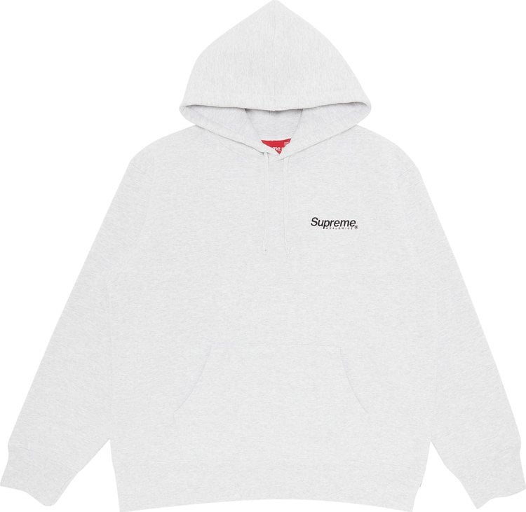 سويت شيرت Supreme Worldwide بغطاء رأس "Ash Grey"، رمادي