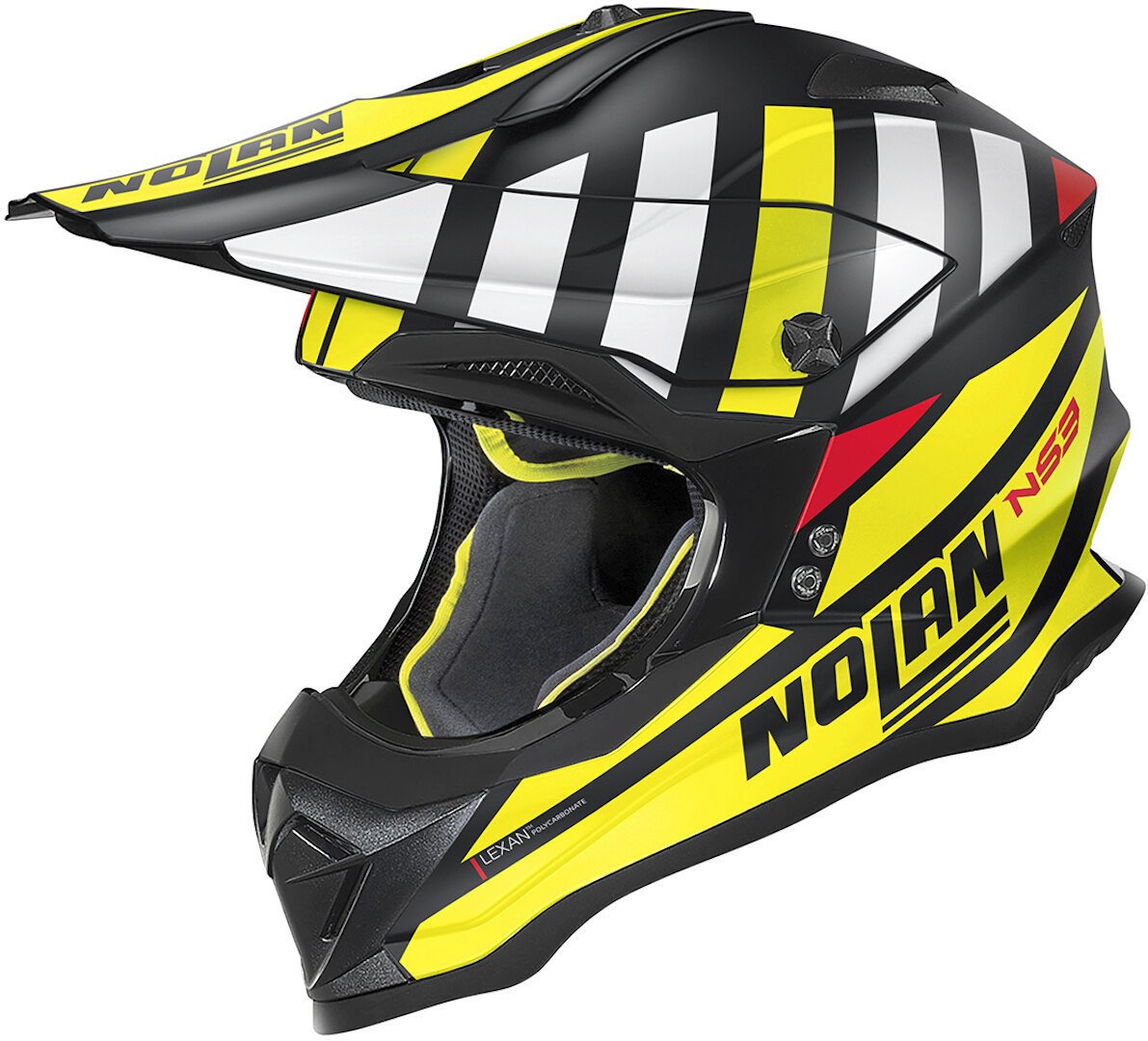 Nolan N53 Cliffjumper Motocross Helmet, Black/White