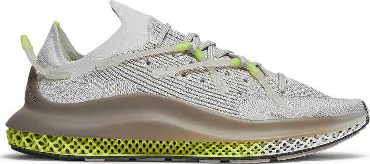 Adidas 4D Fusio 'Grey Solar Yellow' sneakers, gray