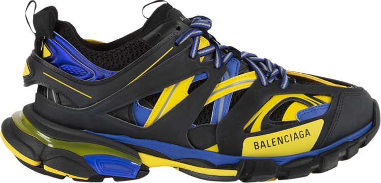 حذاء رياضي Balenciaga Track Trainer باللون الأسود والأصفر والأزرق والأسود