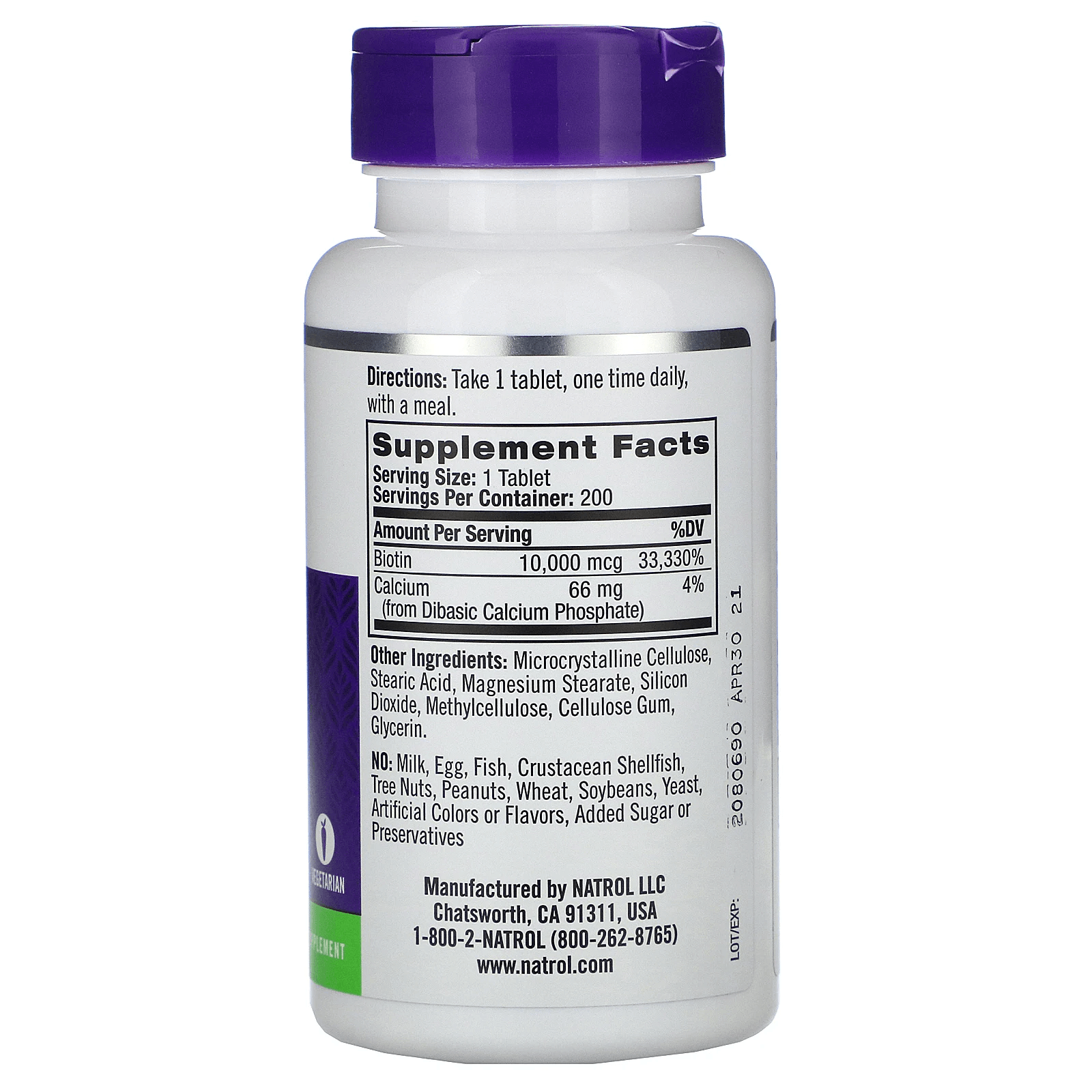 Natrol Biotin 10,000 mcg, 200 tablets