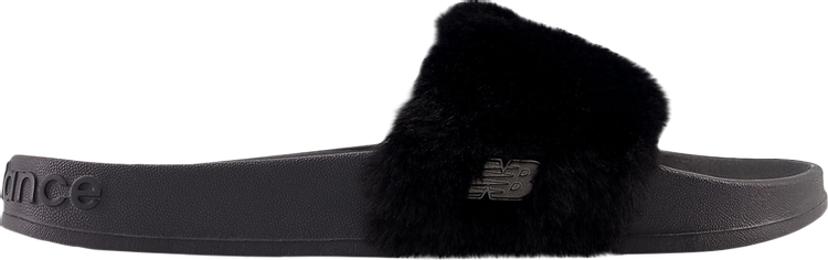 New Balance Wmns 200 Fuzzies Slide 'Phantom' Sandals, Black