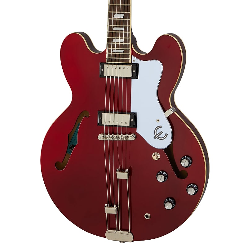 Epiphone Riviera Sparkling Burgundy مع Frequencyator Riviera مع قطعة ذيل Frequencyator