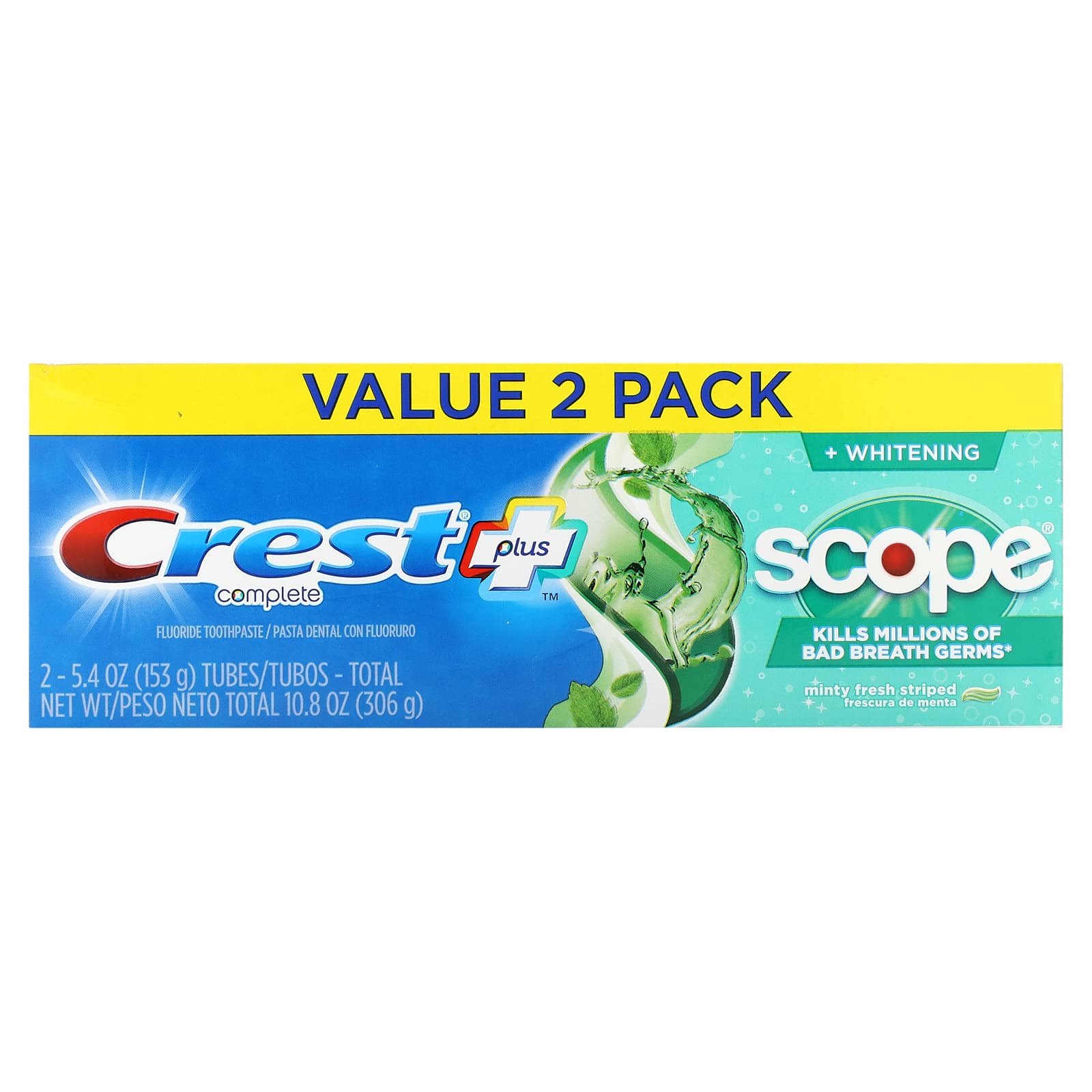 Crest Whitening Toothpaste with Fresh Mint, 153 g