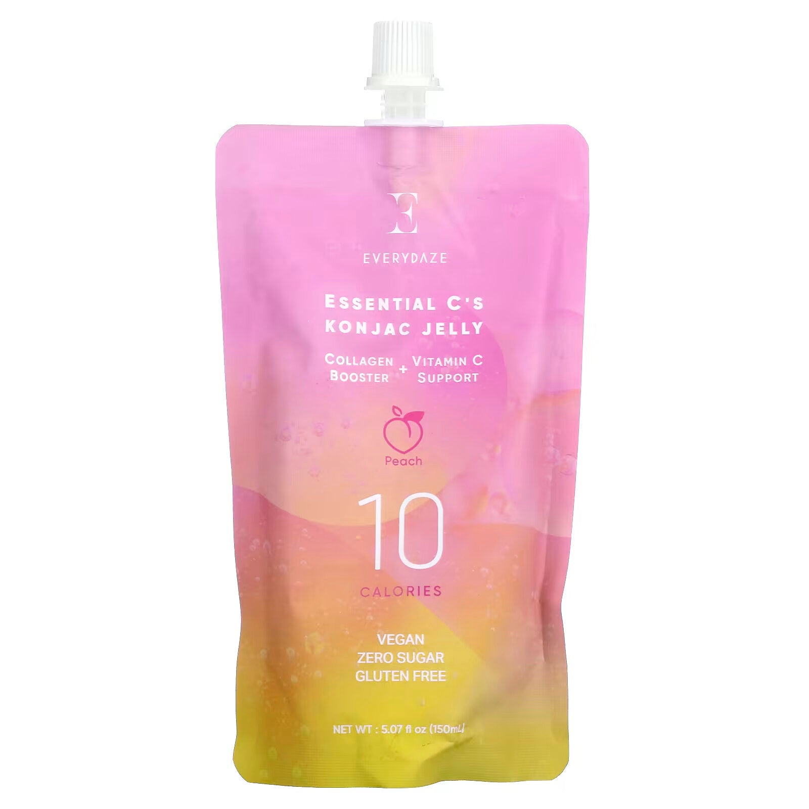 Everydaze, Essential C Konjac Jelly, Peach, 5.07 fl oz (150 ml)